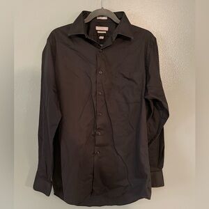 Van Heiden Neck Size 16 Men’s Black Dress Shirt